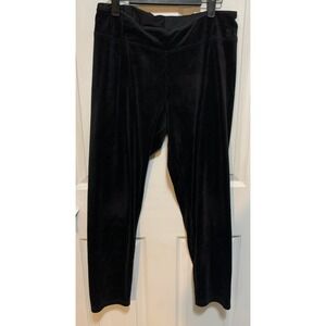 Cuddl Duds Womens Black Stretch Velour Leggings Joggers Large leisure casual